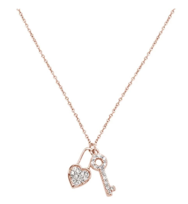 Diamond Key To My Heart Necklace