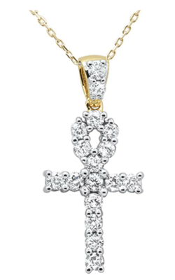 Diamond Ankh Pendant Necklace