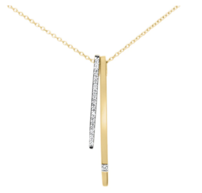 Diamond Trendy Dangle Bar Necklace