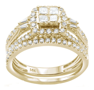 Diamond Gold Lover Wedding Ring