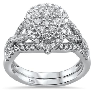 Diamond Pear Wedding Ring