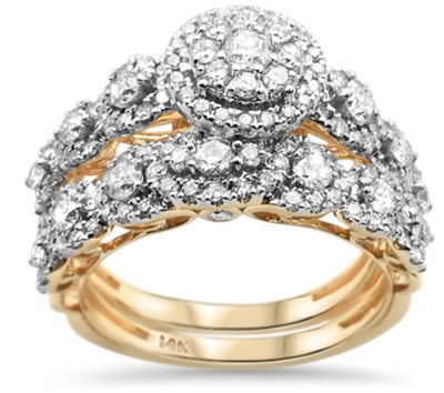 Diamond Double Stack Wedding Ring