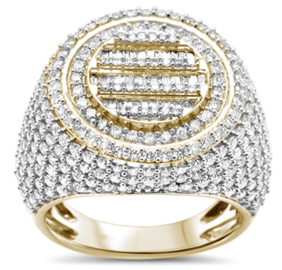Baguette Diamond Round Ring