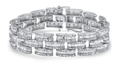 Baguette Diamond Chain Bracelet 8.5