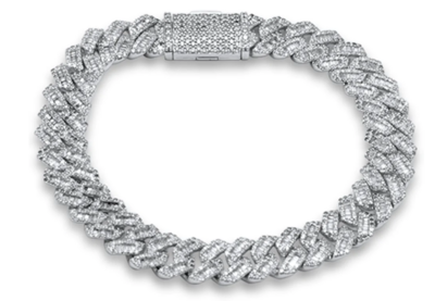Baguette Diamond Cuban Bracelet 7