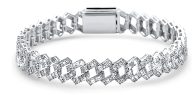 Baguette Diamond Cuban Bracelet 8