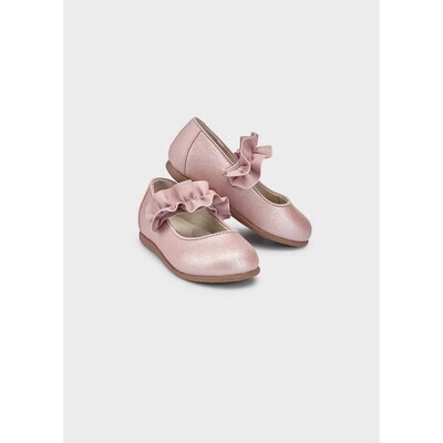 G10556MAY / 42304 SHOE ROSE  FRILL TRIM SHIMMER