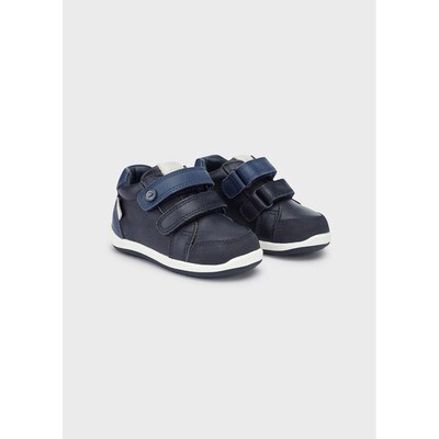 G10874MAY / 42334 SHOE NAVY MY FIRST STEPS LEATHER & SUEDE
