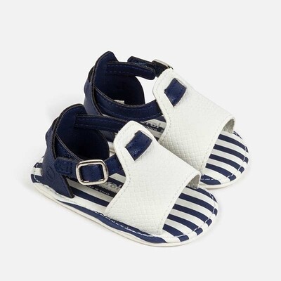 B11051MAY / 9278 SANDALS WHITE & NAVY B11051MAY / 9278 SANDALS WHITE & NAVY