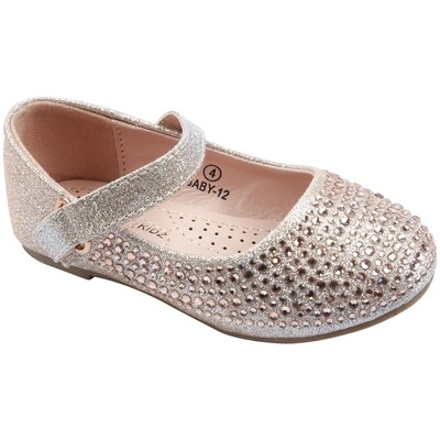 Z10031CHI / BABY 12 SHOE GOLD & RSTONES