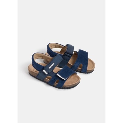 F10869MAY / 41400 SANDAL NAVY LEATHER & SUEDE VELCRO STRAPS F10869MAY / 41400 SANDAL NAVY LEATHER & SUEDE VELCRO STRAPS