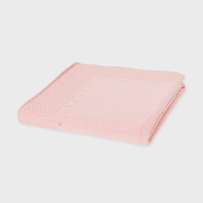 D10229MAY / 9852 KNIT BLANKET PINK IMPRINTED BOW