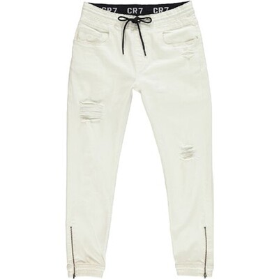 A10992CR7 / JOGGER PANT WHITE SLIM FIT WI