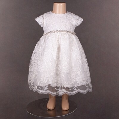 ZZGBY0GWIV / DRESS 304 ALLOVER LACE R/STONE