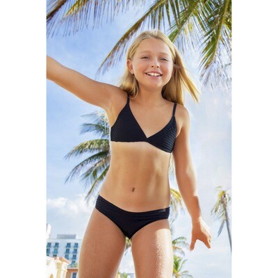 F11185LIM / EVA 2 PC BIKINI SET BLACK BASIC WAVES PRINT F11185LIM / EVA 2 PC BIKINI SET BLACK BASIC WAVES PRINT