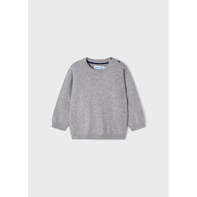 G10626MAY / 309 KNIT SWEATER GREY LONG SLEEVE COTTON