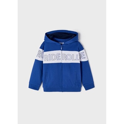 F10697MAY / 3831  2 PC TRACKSUIT CARDIGAN   BLUE & NAVY  HOODED