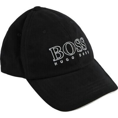 A10361BOS / BLACK BASEBALL CAP WHITE BOS