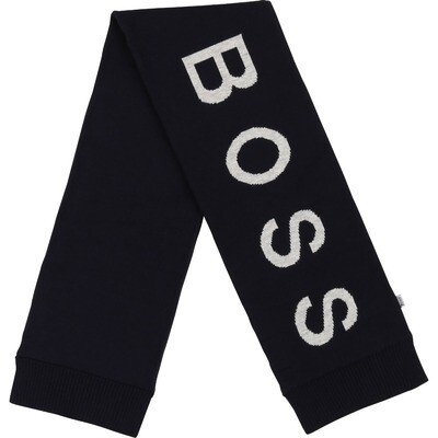 A10033BOS / NAVY SCARF BOSS LOGO GREY O A10033BOS / NAVY SCARF BOSS LOGO GREY O