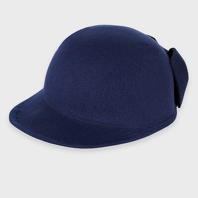 C10683MAY / 10906 HAT NAVY BOW TRIM C10683MAY / 10906 HAT NAVY BOW TRIM