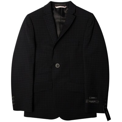 A11287MNY / 2 PC SUIT BLACK & NAVY CHECK A11287MNY / 2 PC SUIT BLACK & NAVY CHECK