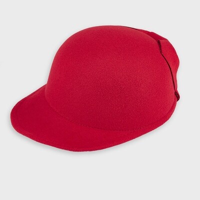 C10605MAY / 10906 HAT RED FELT BOW TRIM C10605MAY / 10906 HAT RED FELT BOW TRIM