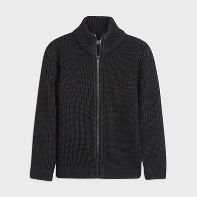C10491MAY / 7339 CARDIGAN BLACK KNIT CABLESTITCH C10491MAY / 7339 CARDIGAN BLACK KNIT CABLESTITCH