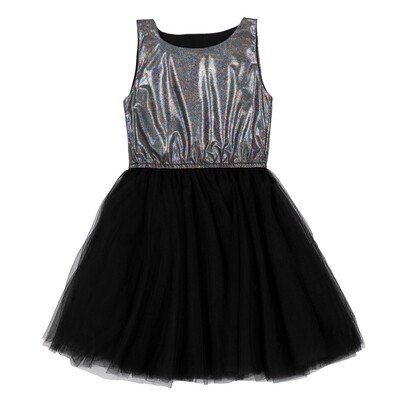 B10654LAY / B30085 DRESS BLACK SHIMMER BODICE & TULLE SKIRT B10654LAY / B30085 DRESS BLACK SHIMMER BODICE & TULLE SKIRT