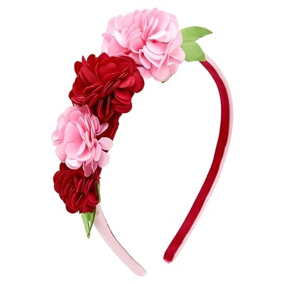 S9MAY0H6RO / HEADBAND0544 RED/ROSE FLOWS