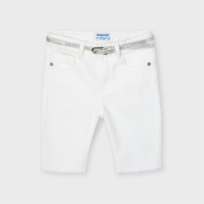 D10722MAY / 3201 CYCLIST PANT & BELT WHITE SHORT