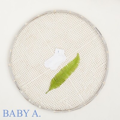 F10753BAB / B2298 CZ WHITE SOCK BEIGE TRIM