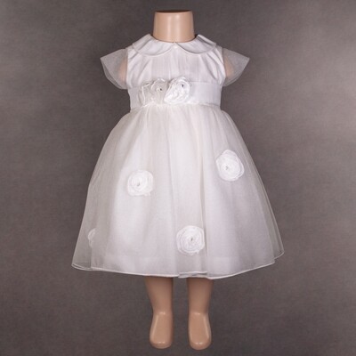 ZZGBY0EVIV / DRESS BB42 IVORY TULLE ROSES