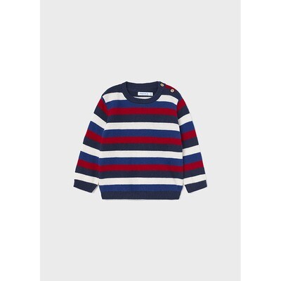 G10925MAY / 2303 STRIPED SWEATER RED NAVY WHITE & BLUE
