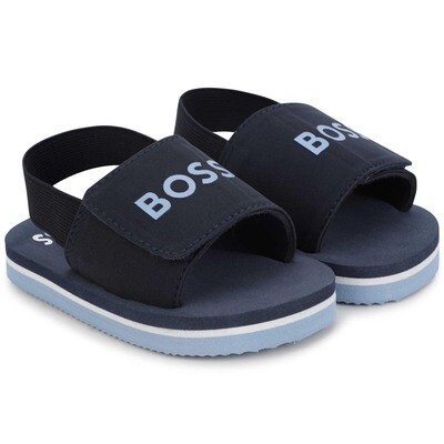 H10665BOS / J9188-849 SANDAL SLIDERS NAVY BLUE BOSS LOGO H10665BOS / J9188-849 SANDAL SLIDERS NAVY BLUE BOSS LOGO