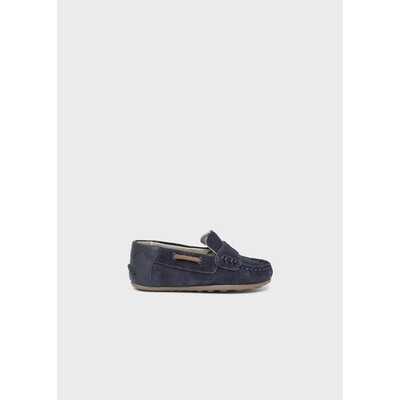 H10931MAY / 41484-080 SHOE NAVY SUEDE SLIP ON MOCCASINS LEATHER