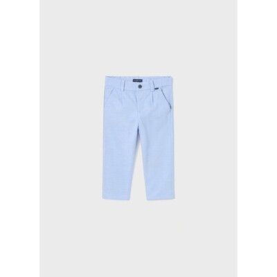 H11135MAY / 1517-037 LINEN PANT LIGHT BLUE CHINO TAILORING