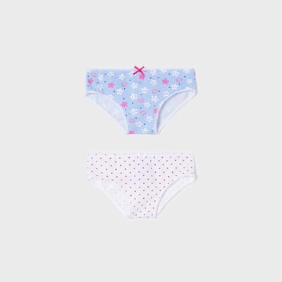 H11457MAY / 10219 2PACK UNDERWEAR WHITE OR BLUE STAR OR HEARTS PRINT