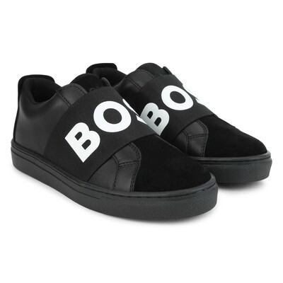 J10832BOS / J29348 SHOE BLACK WHITE LOGO WITH SUEDE TOP
