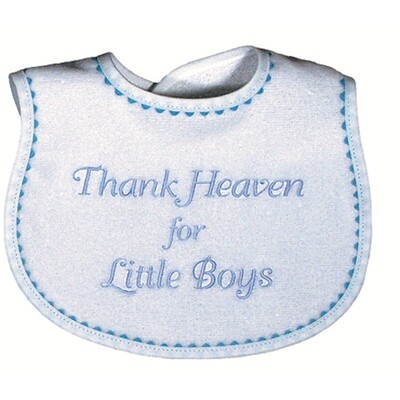 Z11310RAI 6555 BIB BLUE & WHITE THANK HEAVEN FOR LITTLE BOYS
