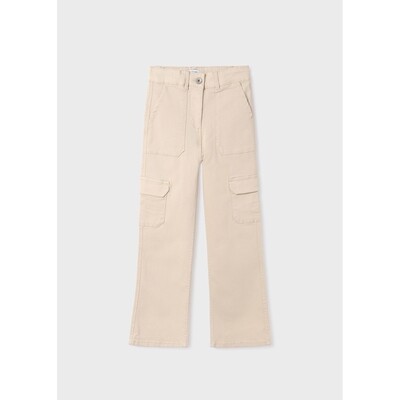K11570MAY / 6507-069 TWILL CARGO PANT ALMOND BIEGE
