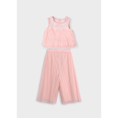 K11524ABE / 5274-018 2PC PANT SET PINK PLEATED TULLE