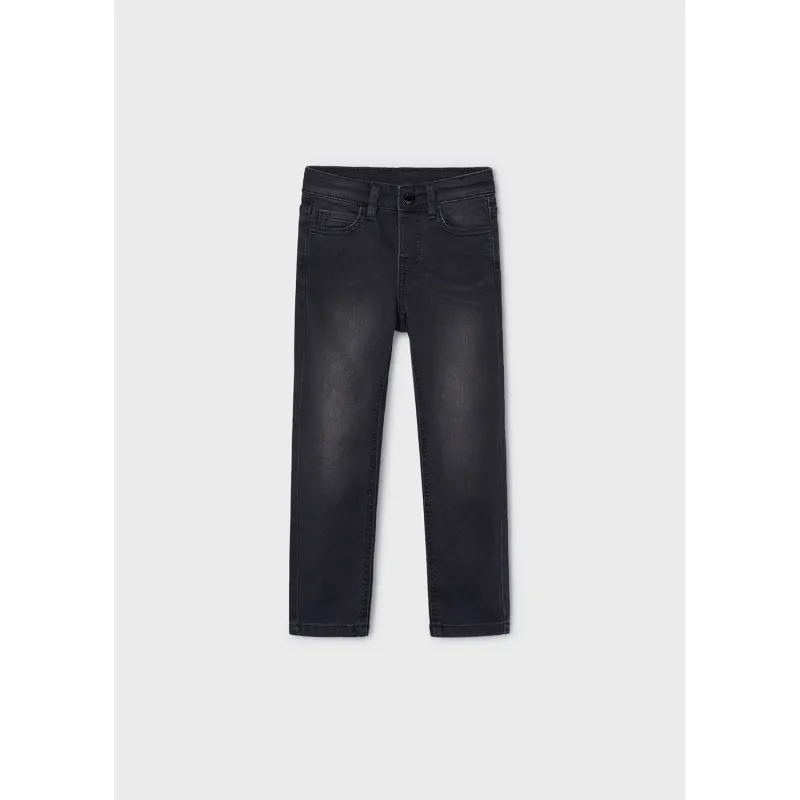 BLACK DENIM PANT SLIM FIT / 504-040