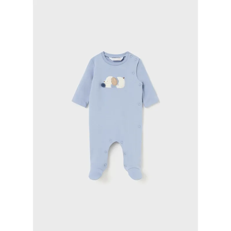 SKYBLUE SLEEPER SIDE CLOSURE PUPPY APPLIQUE / 2793-079