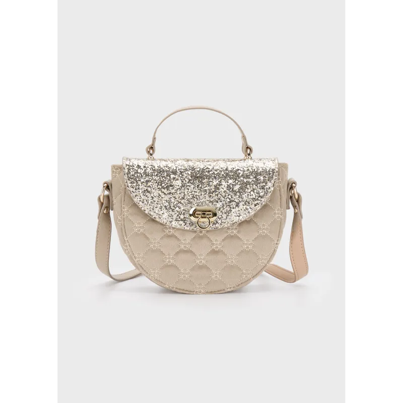 SAND BEIGE GLITTER PURSE / 10743-017