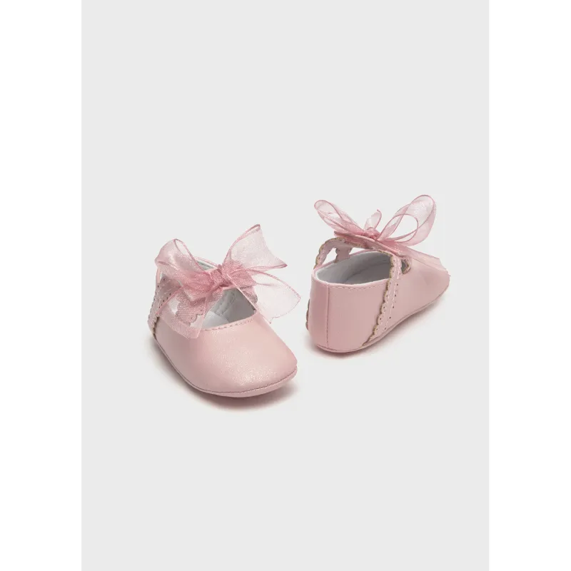 PINK MARY JANE SHOE ORGANZA BOW / 9791-075