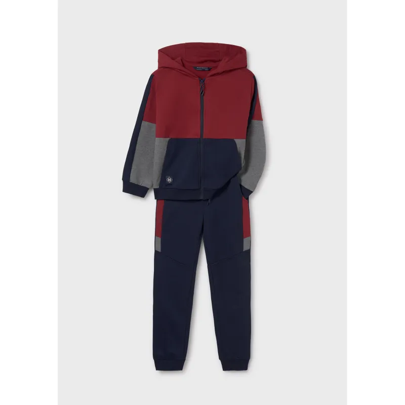 2PC RED & NAVY TRACKSUIT HOODED NAVY PANT / 7841-090