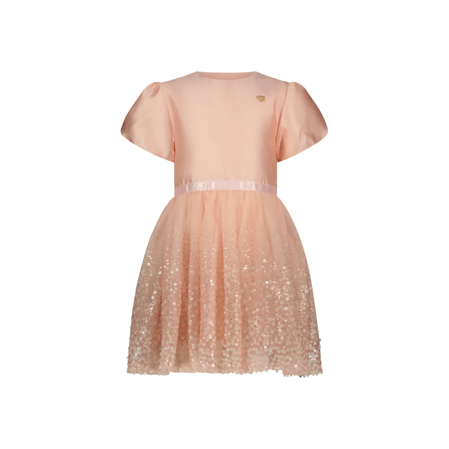 ROSE DRESS SEQUIN SKIRT SHORT SLEEVE / C408-5838-201