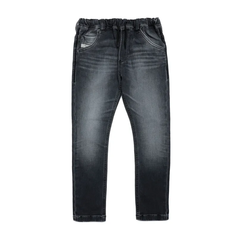 BLACK DENIM JEAN DIESEL PATCH / 00J3AJ-K02