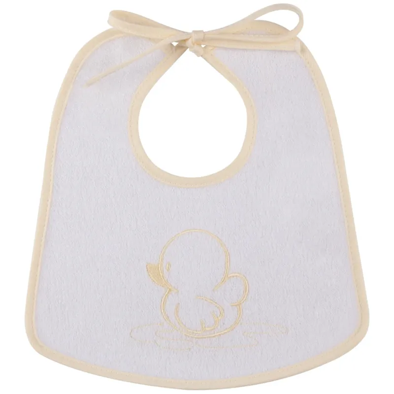 TERRY BIB EMB YEL DUCK TR