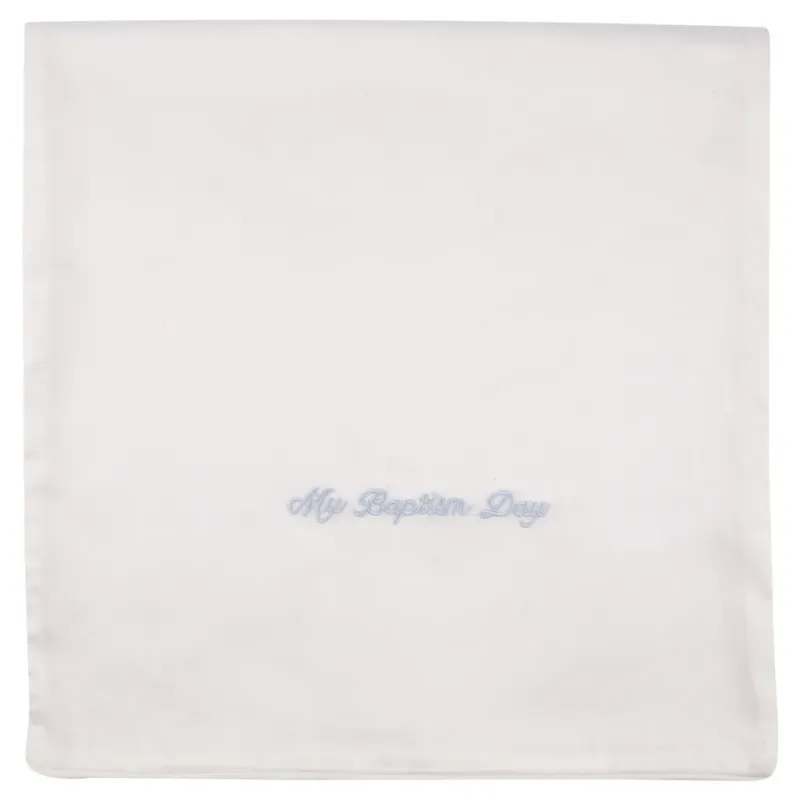 MBD TOWELETTE SILK BLUE WRITING CORD TRIM MADE IN CANADA / 950A